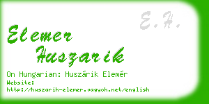 elemer huszarik business card